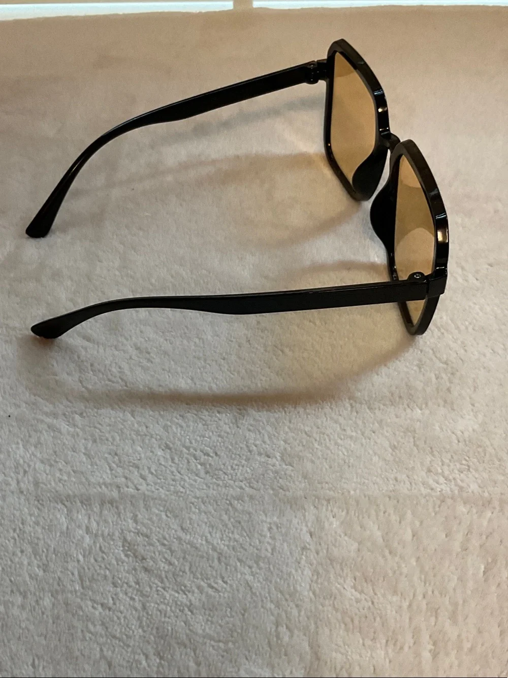 Black Frame Sunglasses with Yellow Tinted Lenses